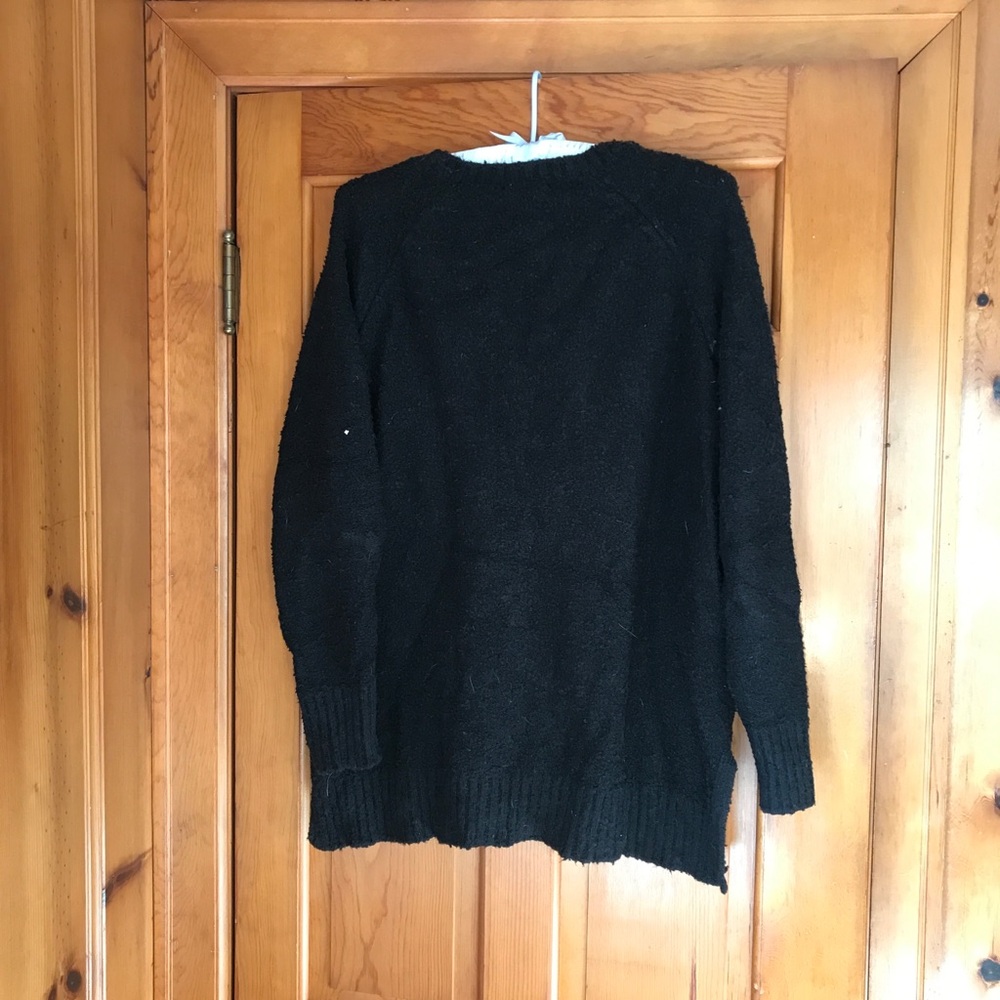 Adrianna Papell Black Knit Sweater V-Neck, Size XL. - Picture 2 of 3
